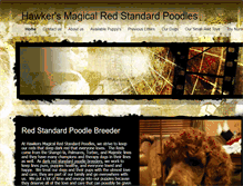 Tablet Screenshot of hawkersmagicalredstandardpoodles.com